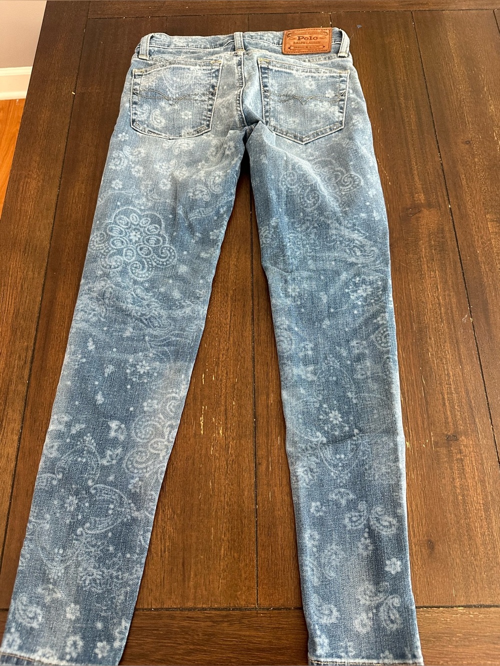 Polo Ralph Lauren all-over paisley stencil skinny jeans